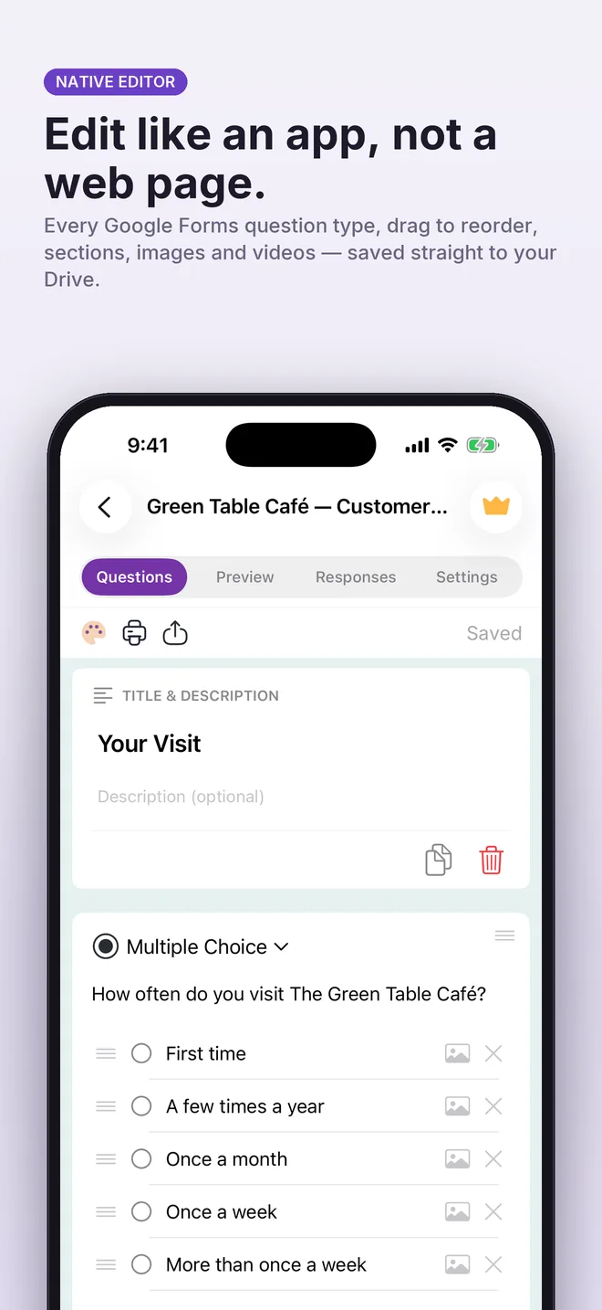 Edit like an app, not a web page