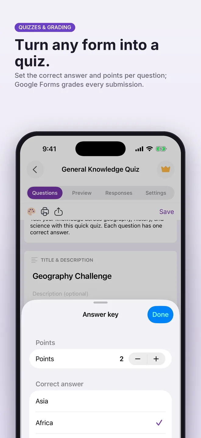 Turn any form into a quiz