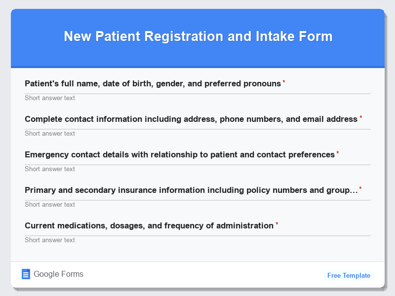 New Patient Registration and Intake Form