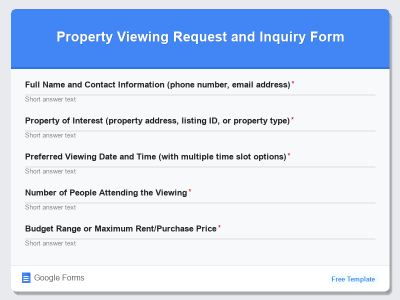 Property Viewing Request and Inquiry Form